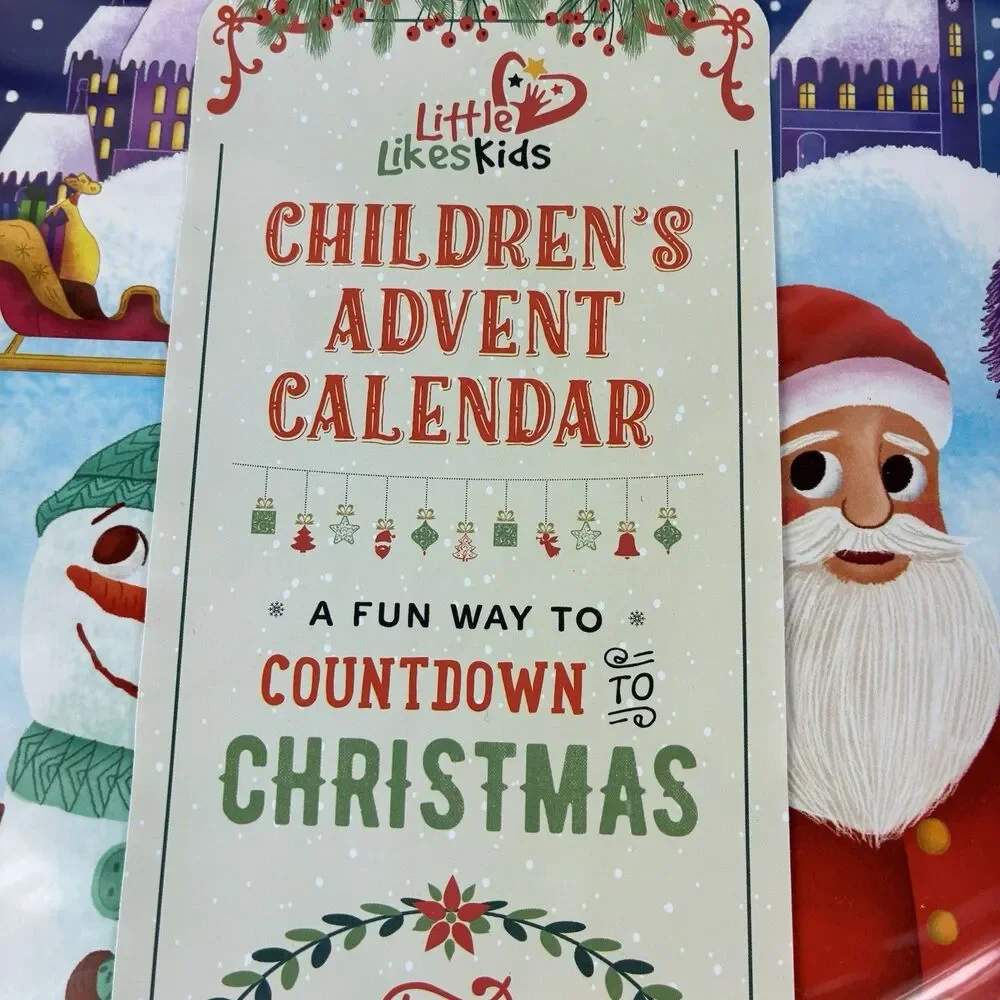 Kids Christmas Sticker Advent Calendar Holiday Countdown- Lot Of 3 NEW